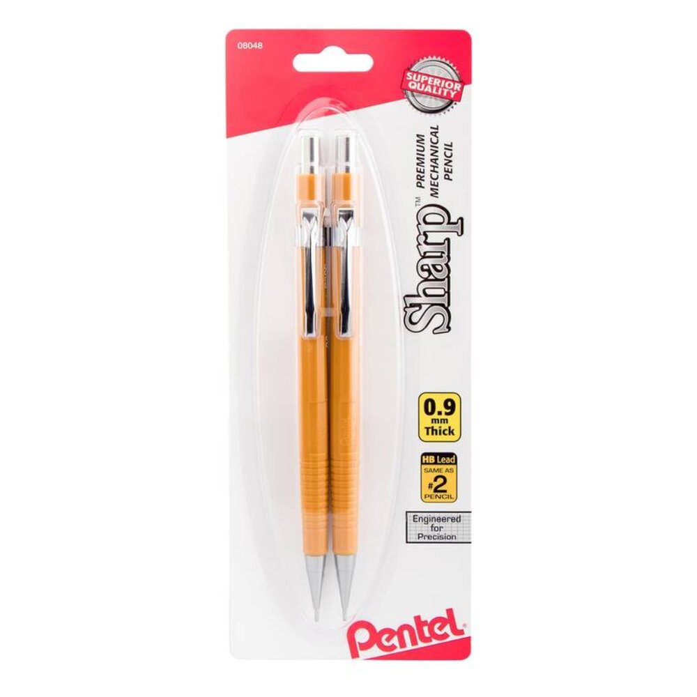 Pentel 2 Count Sharp Premium Mechanical Pencil, 0.9mm Thick
